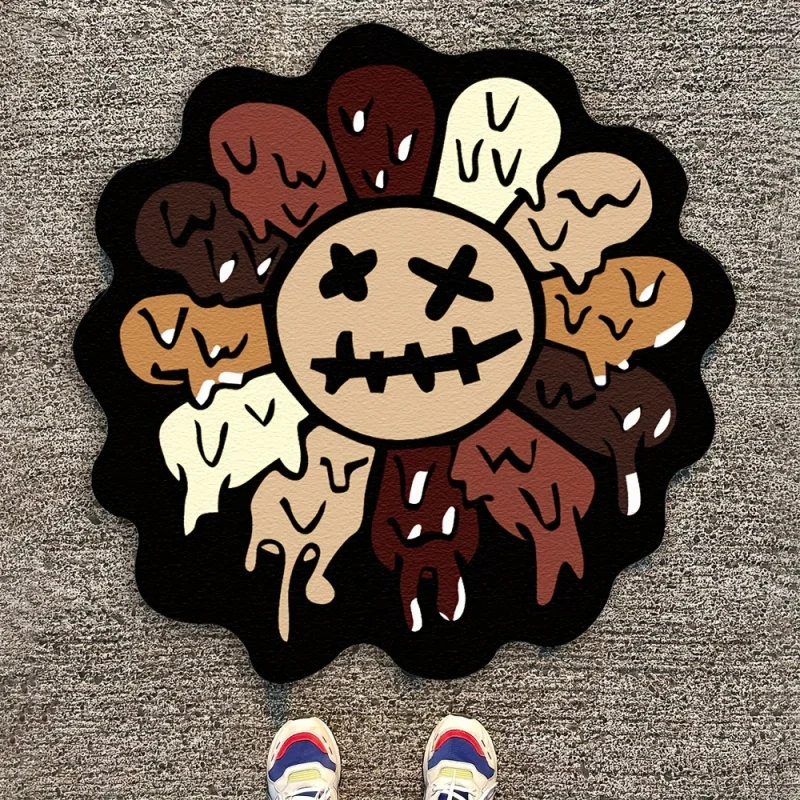 VIKAMA Creative Sunflower Carpet Soft and Comfortable Bedroom Side Rug Gaming Room Living Room Floor Mat Home Decoration