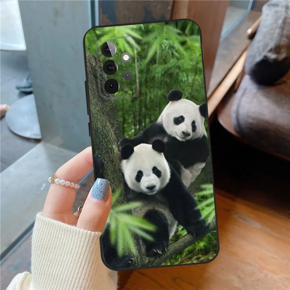 F-Fubao Panda  Phone Case For SamsungS24,23,22,21,S20 Ultra Pro 10,S30Plus,S9,20lite Ultra Black Cover