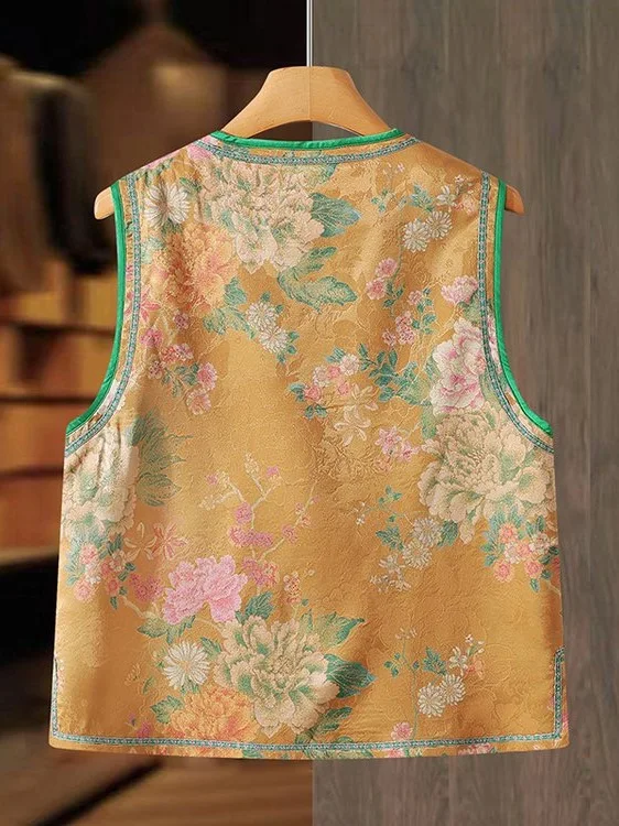 Nouveau 2025 femmes gilet printemps automne Sle chinois National Faion Svel vêtements d'extérieur banlieue vent régulier mince