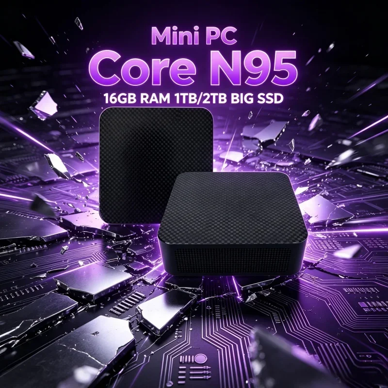 2026 Arrival Core  N95  BT5.2 WiFi6 Portable Mini PC Computer16GB RAM 1TB/2TB BIG SSD Gaming Computer  office Desktop