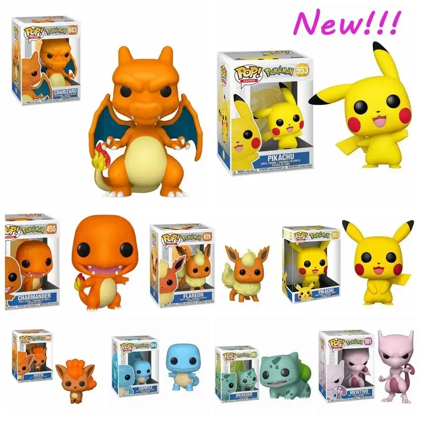 Новая поп-игра FUNKO Pikachu 553. #   MEWTWO # 581 #   ФЛАДОН 629 #   VULPIX 580 #   ЧАРЙЗАРТ 843 #   Коллекция фигурок BLUBASAUR 453, игрушки