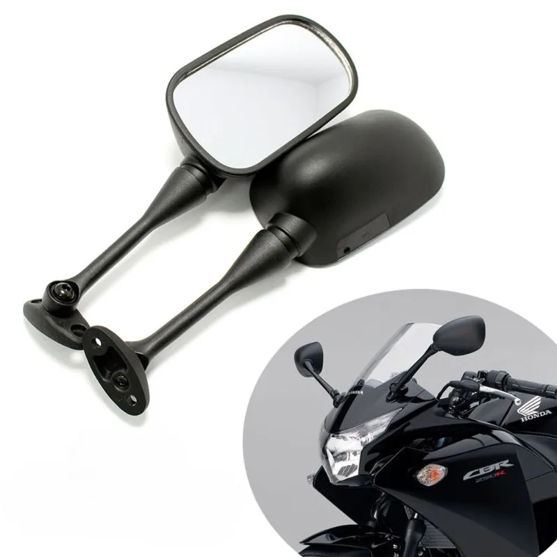 

1Pair Black Motorcycle Rearview Mirrors Reflective Mirrors Universal Modification Accessories Racing Cars Motorcross locomotives