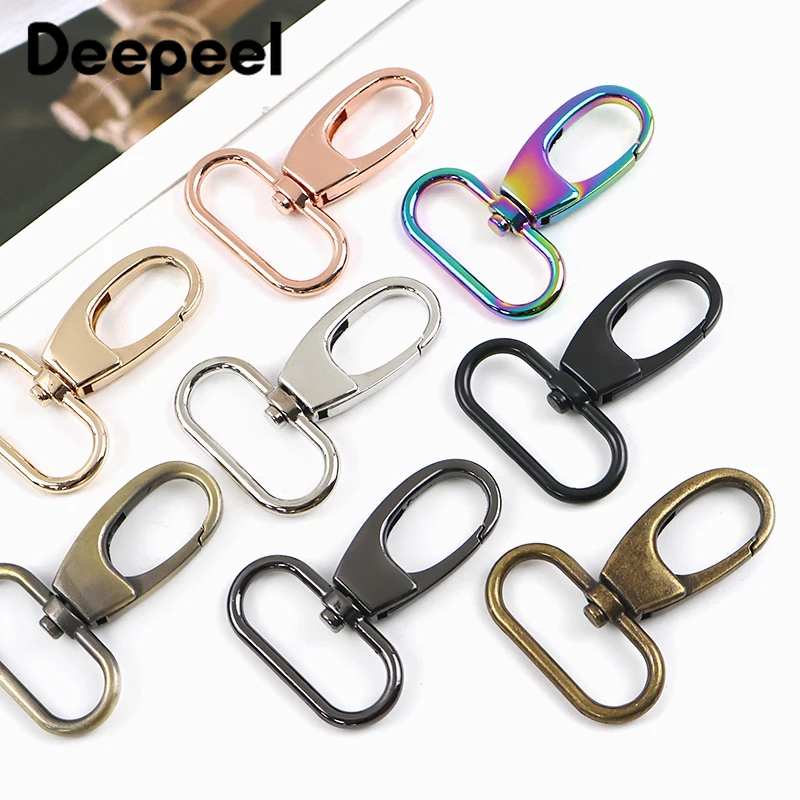 

5/10Pcs Metal Buckles 20-38mm Swivel Lobster Clasp Bag Strap Keychain Trigger Snap Hook Carabiner Clips DIY Hardware Accessories