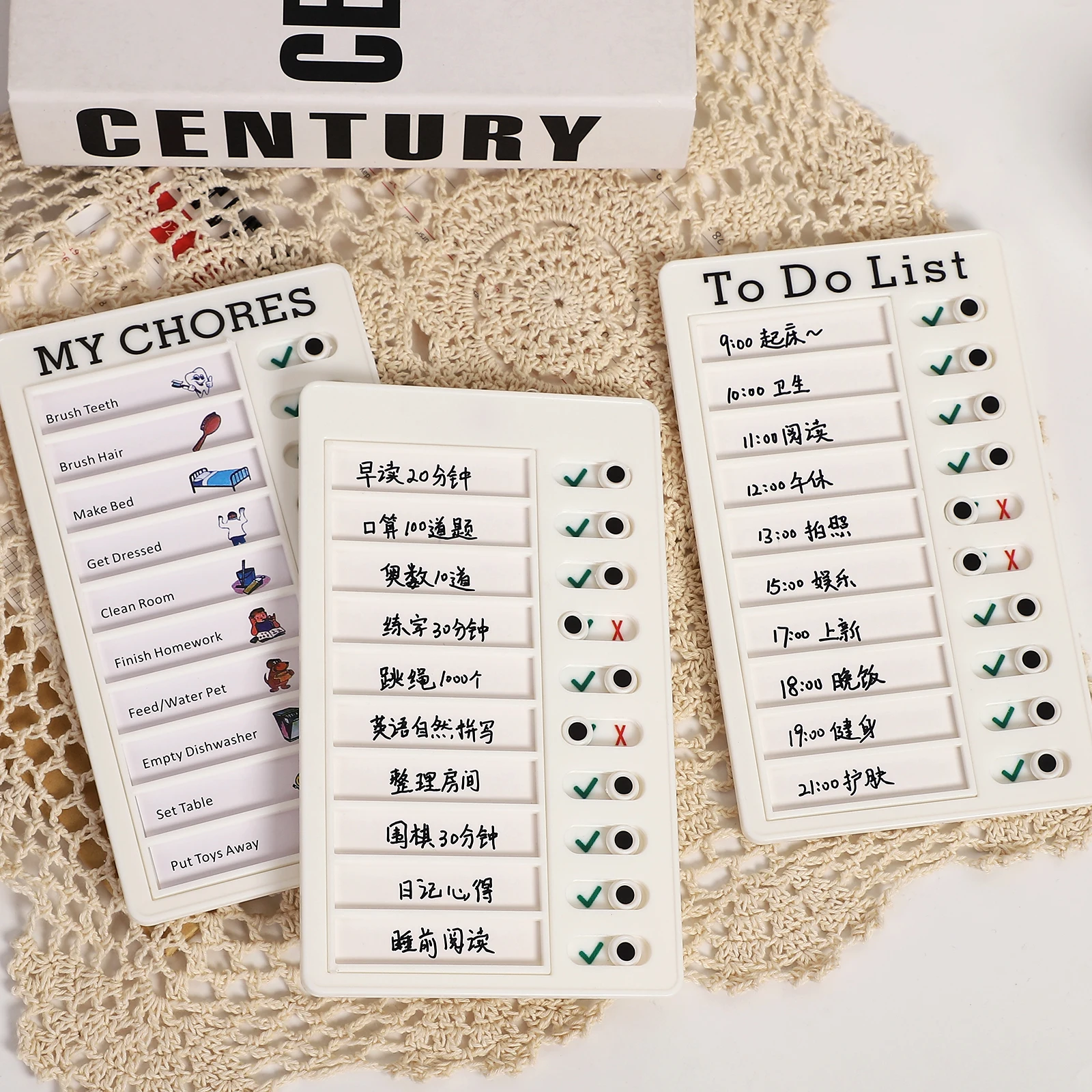 Multifuncional Message Check Board, Creative Plastic, Student To Do List, Memo, Papelaria, Material de Escritório, Simples