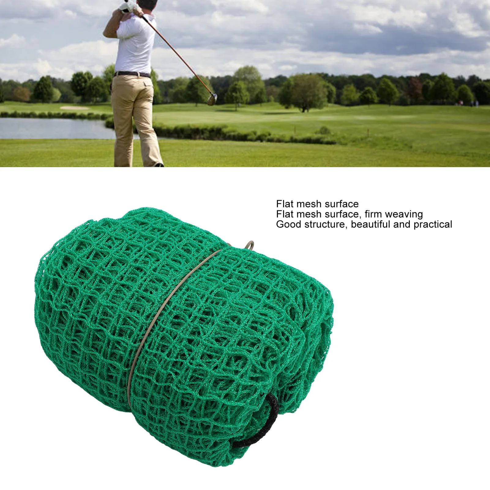 

Golf Practice Net 3x3m Green Polyethylene Polypropylene Golf Hanging Net for Baseball Indoor Outdoor Training Ground