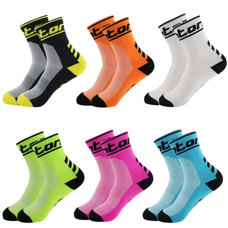 

Cycling, For 1pair Mid-Calf Breathable Sports Sweat-Absorbent Socks Socks For Men Women