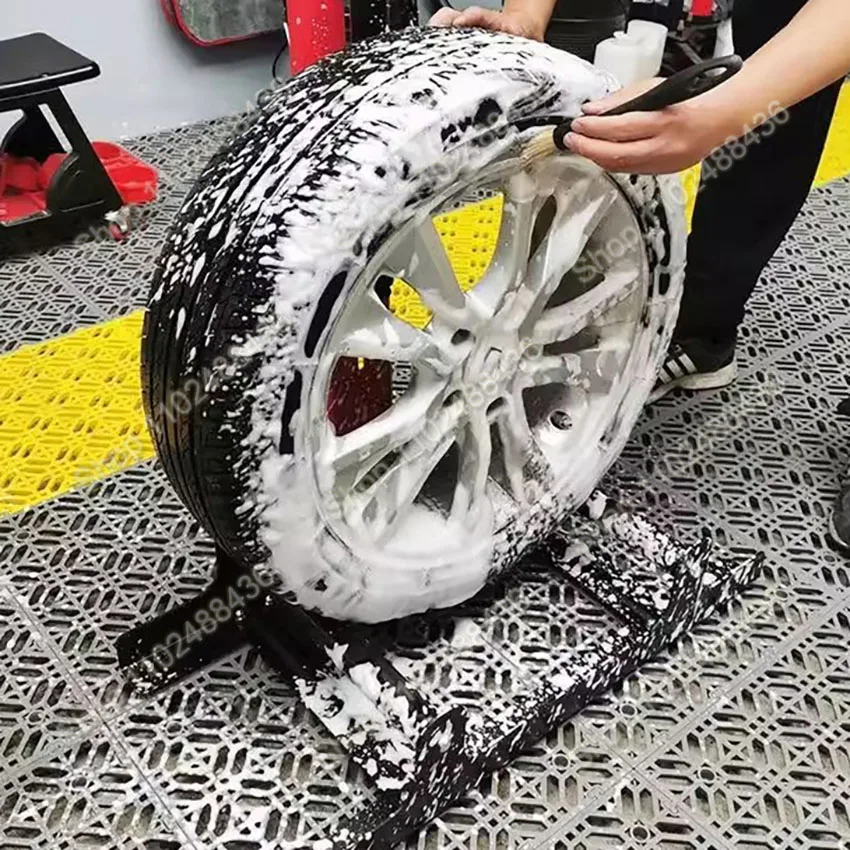 حامل عجلة دوارة لتفصيل السيارة، نظام تفصيل الإطارات والعجلات، أدوات تنظيف السيارات، حامل منظف الإطارات والحافة #1