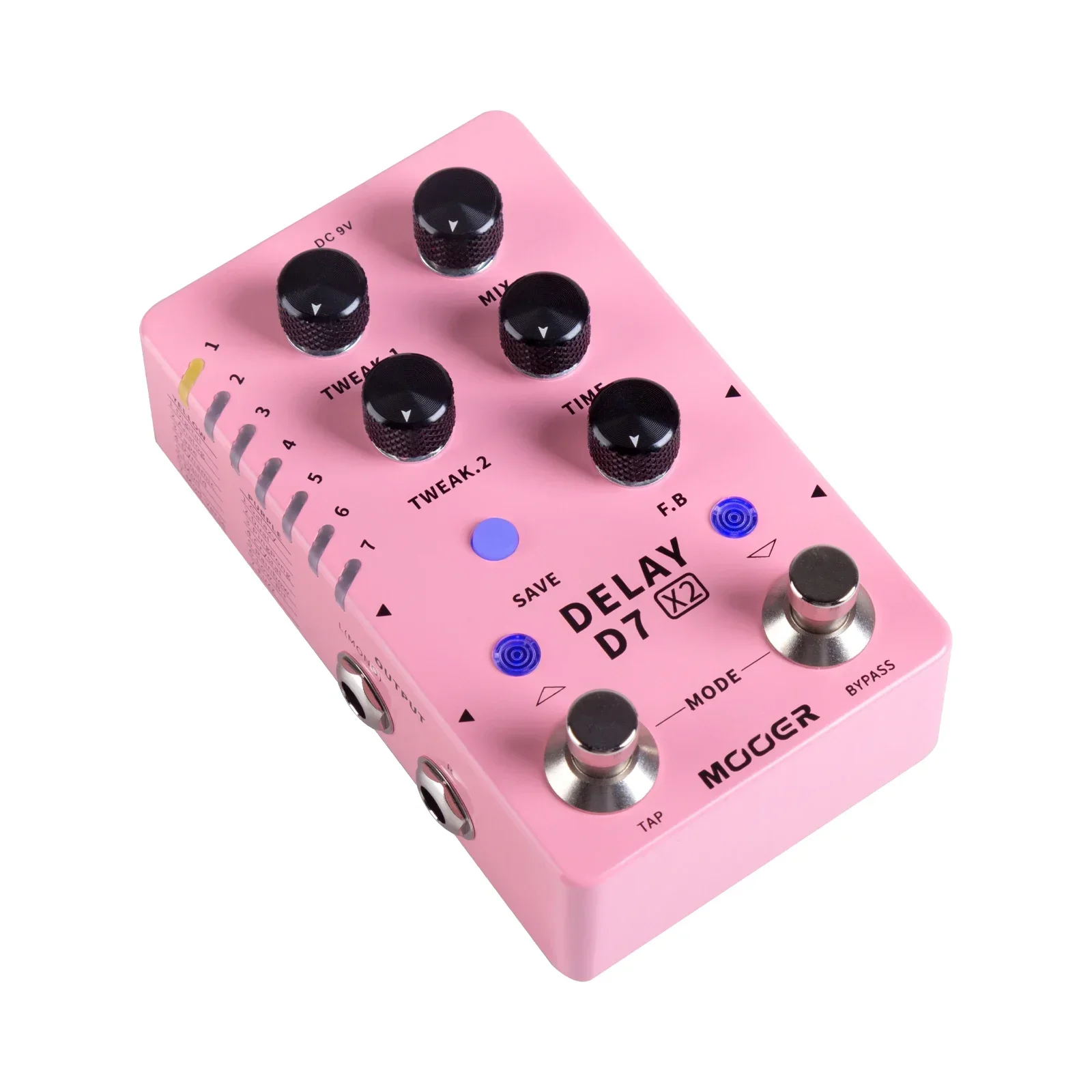 MOOER D7 X2 Delay Guitar Effects Pedal Dual Footswitch Stereo Delay Pedal Built-in Stereo Delay Effects M722 Guitar Accessories