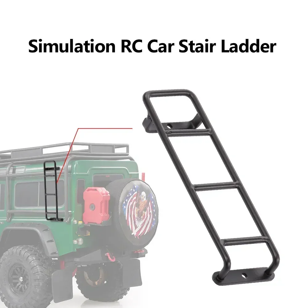 RC Car Space Parts Stairs Ladder Mini Metal Simulation 3-level Ladder Decorate for Trxs TRX-4 RC Crawler Truck