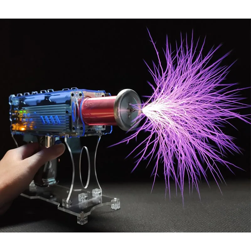 Wishcolor Fourth Generation 2900mAH Handheld Tesla Coil Punk Tech Style Decoration 10CM Artificial Arc Support Voltage Display