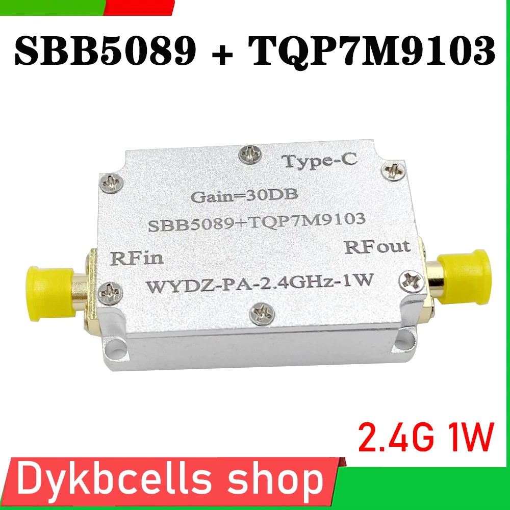 SBB5089 TQP7M9103 2.4G 1W RF Power Amplifier 30dBm Microwave High Linear FOR Ham Radio AMP TYPE-C USB 2.4GHZ Wifi