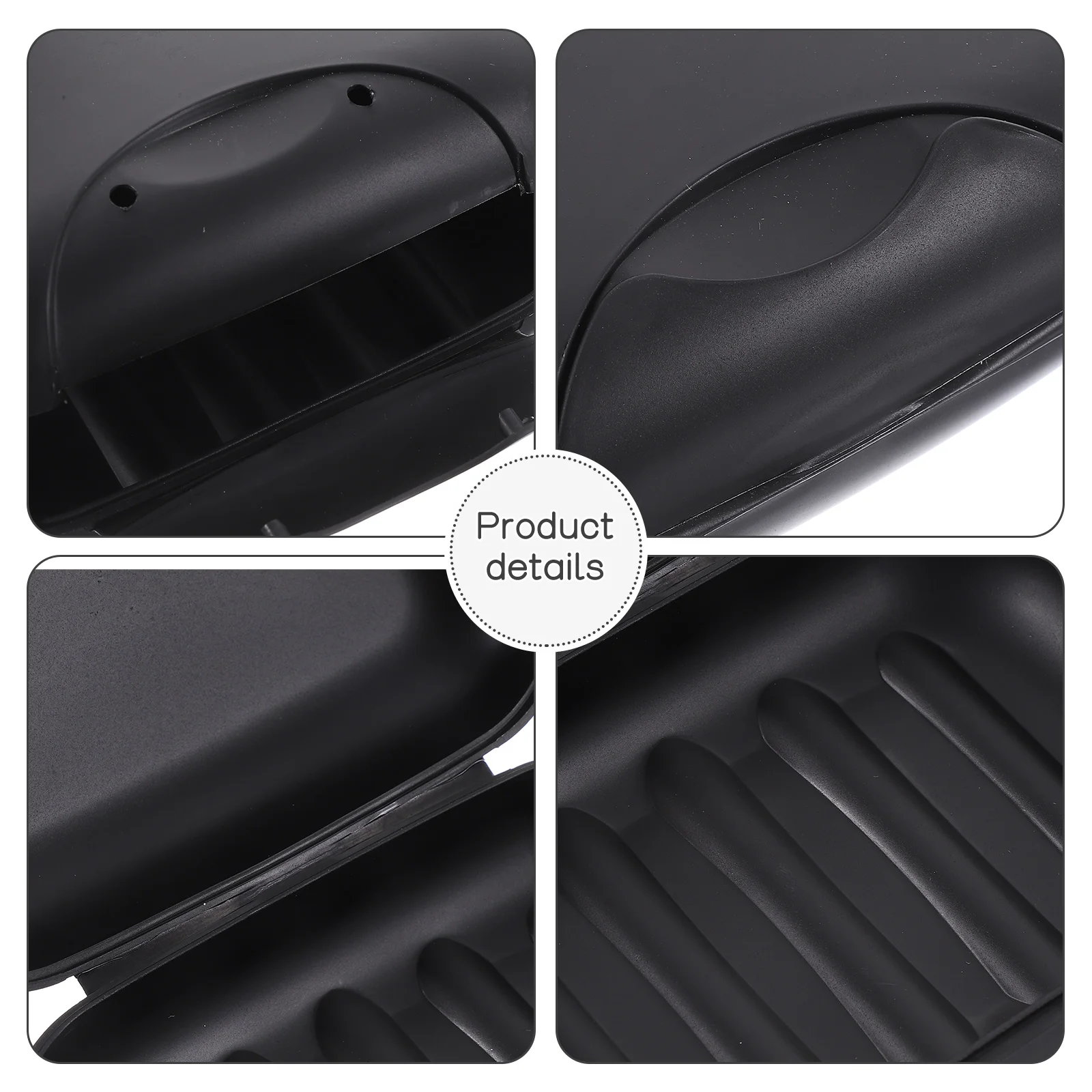 

Soap Case Waterproof Box Dish Holder Sealing Black Basket Travel Portable Material Non Slip Standard Bars Gym Use Home