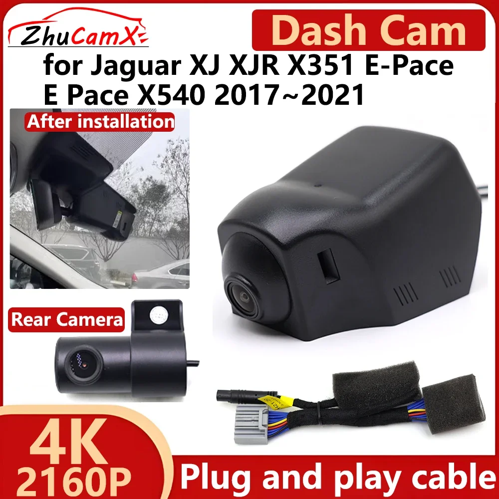 

ZhuCamX Jaguar XJ XJR X351 E-Pace E Pace X540 2017 2018 2019 2020 2021 4K 2160P Car DVR Dash Cam Camera Night Vision Recorder