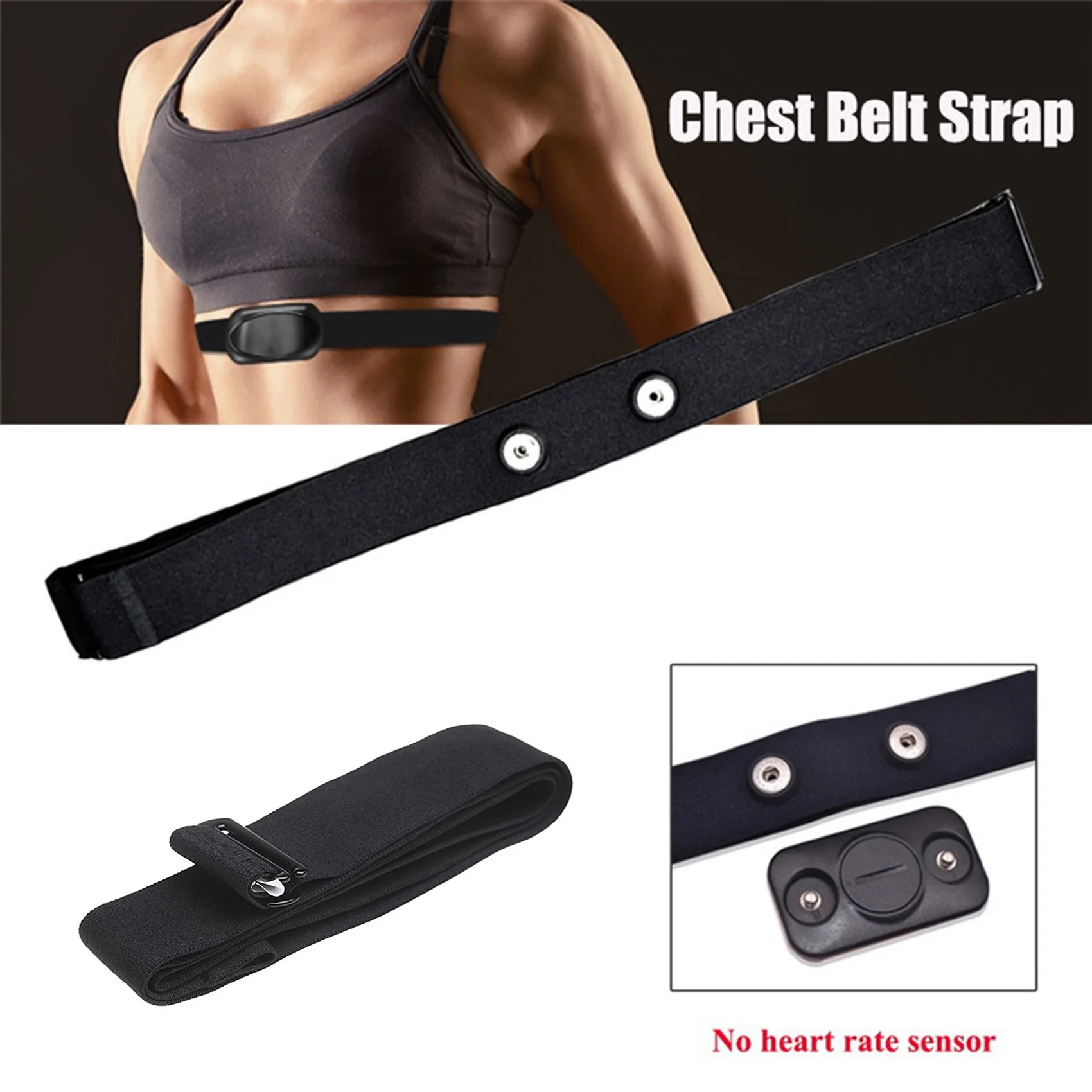 2Pcs Elastic Heart Rate Chest Strap Bands for Geonaute Wahoo Garmin Magene Bryton Coospo Heart Rate Sensor Chest Belt