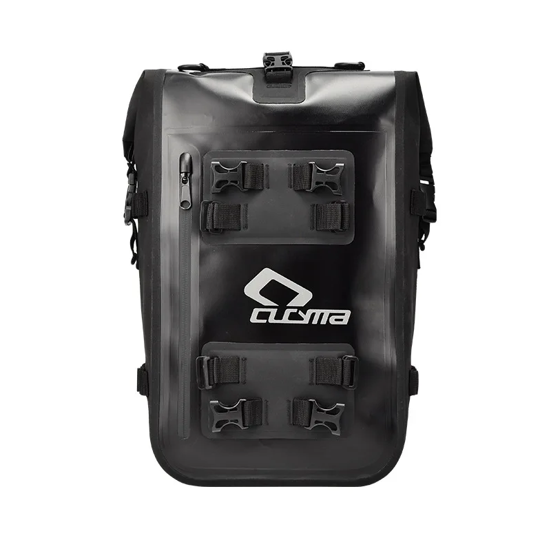 حقيبة المقعد الخلفي للدراجة النارية CUCYMA 20L، حزمة سفر متعددة الوظائف مقاومة للماء بنسبة 100% مع حقيبة نهارية قابلة للفصل لمغامرة السياحية