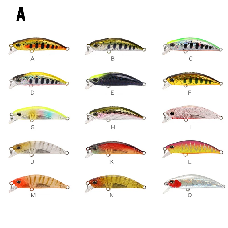 15pcs Mini Sinking Minnow 50s Fishing Accessories 5g 50mm Pesca Lake Lures Wobbler Fish Lure Minnow Isca Artificial