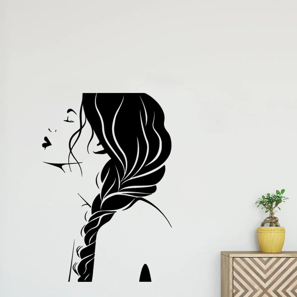 1 pc Beauty salon or barbershop wallpaper Decal Removable Vinyl Mural Poster For Kids Rooms Decoration Vinyl Art Decal