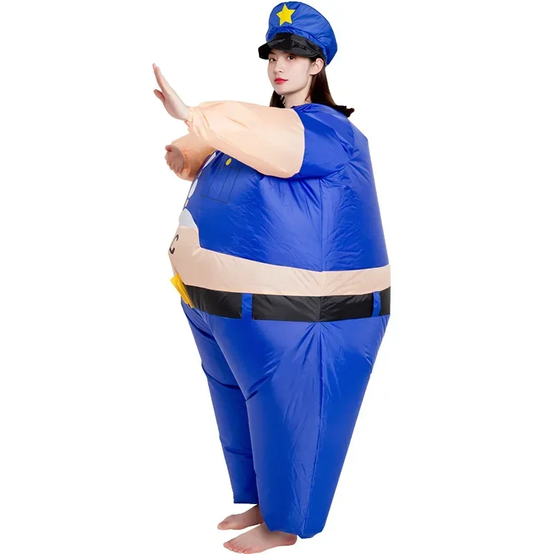New Adult Inflatable Clothes Funny Role Playing Costume Cosplay Festival Party Police Fat Man Inflatable Clothes Doll Costume