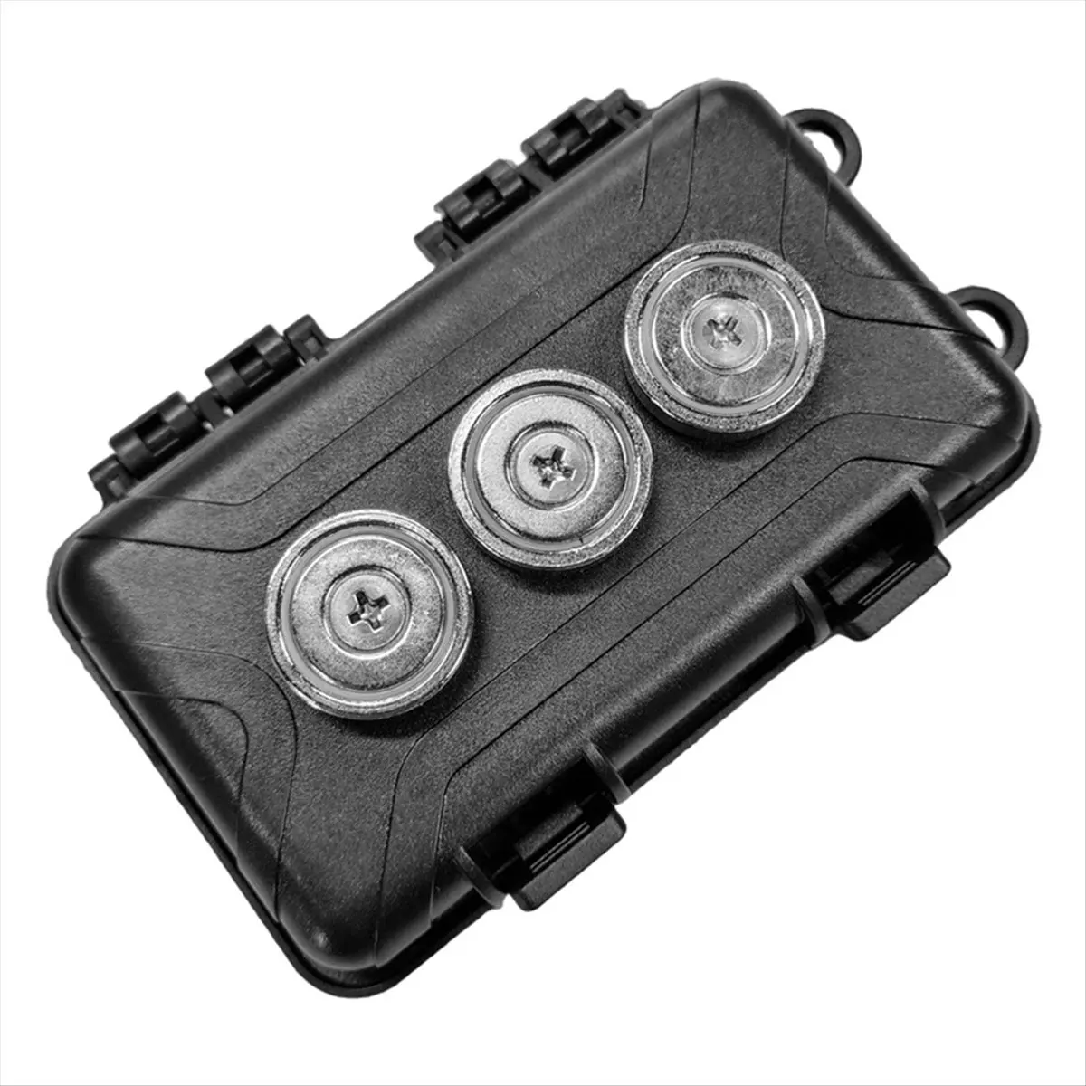 A24I Upgraded Hidden Magnetic Keychain Waterproof Car Bottom Hidden Key Box Rust-Proof Multifunctional Key Box Spare Box