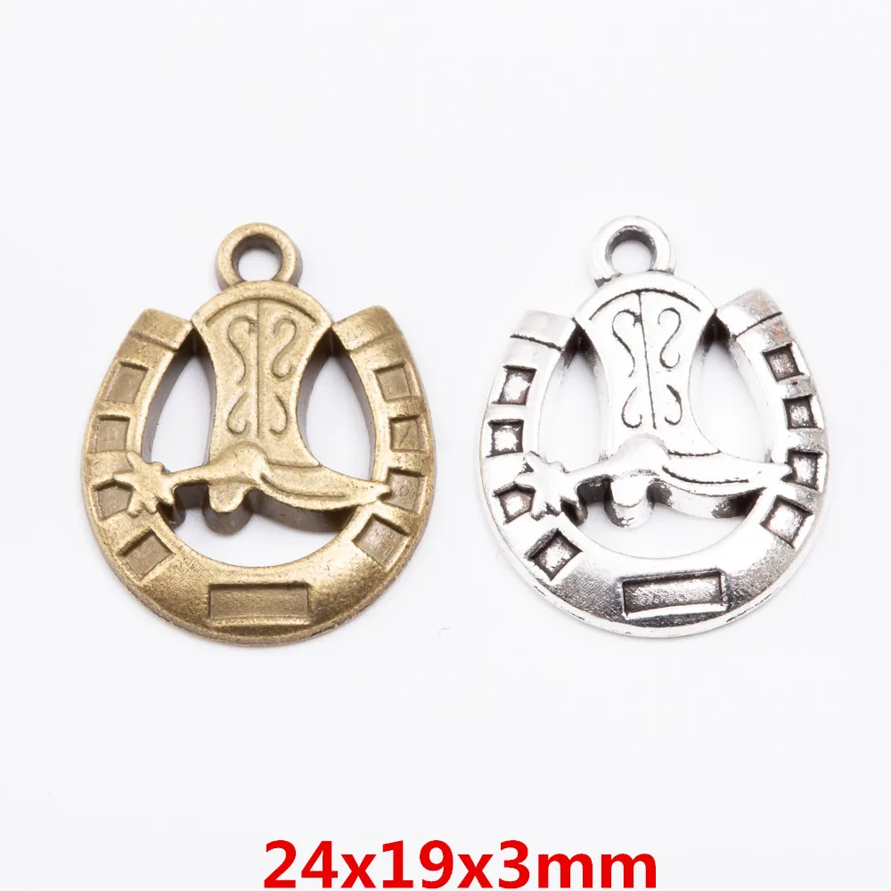 22pieces (shoes) vintage zinc alloy charm metal pendant DIY jewelry discovery making accessories 1588