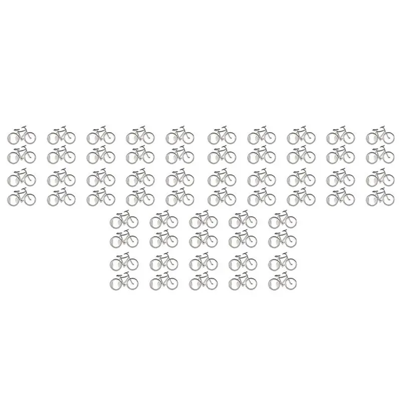 

ABRE-60Pcs/Lot Metal Beer Bottle Opener Cute Bike Bicycle Keychain Key Rings For Bottle Openers Creative Gift For Cycling
