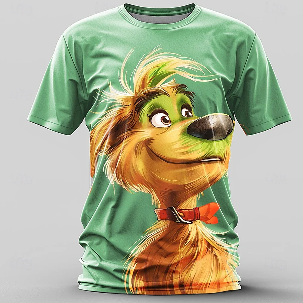 

All Seasons Men's T Shirt Fashion Short Sleeve Animal Print T-shirts Street Breathable Oversized Tee Shirt Men Clothing Pullover