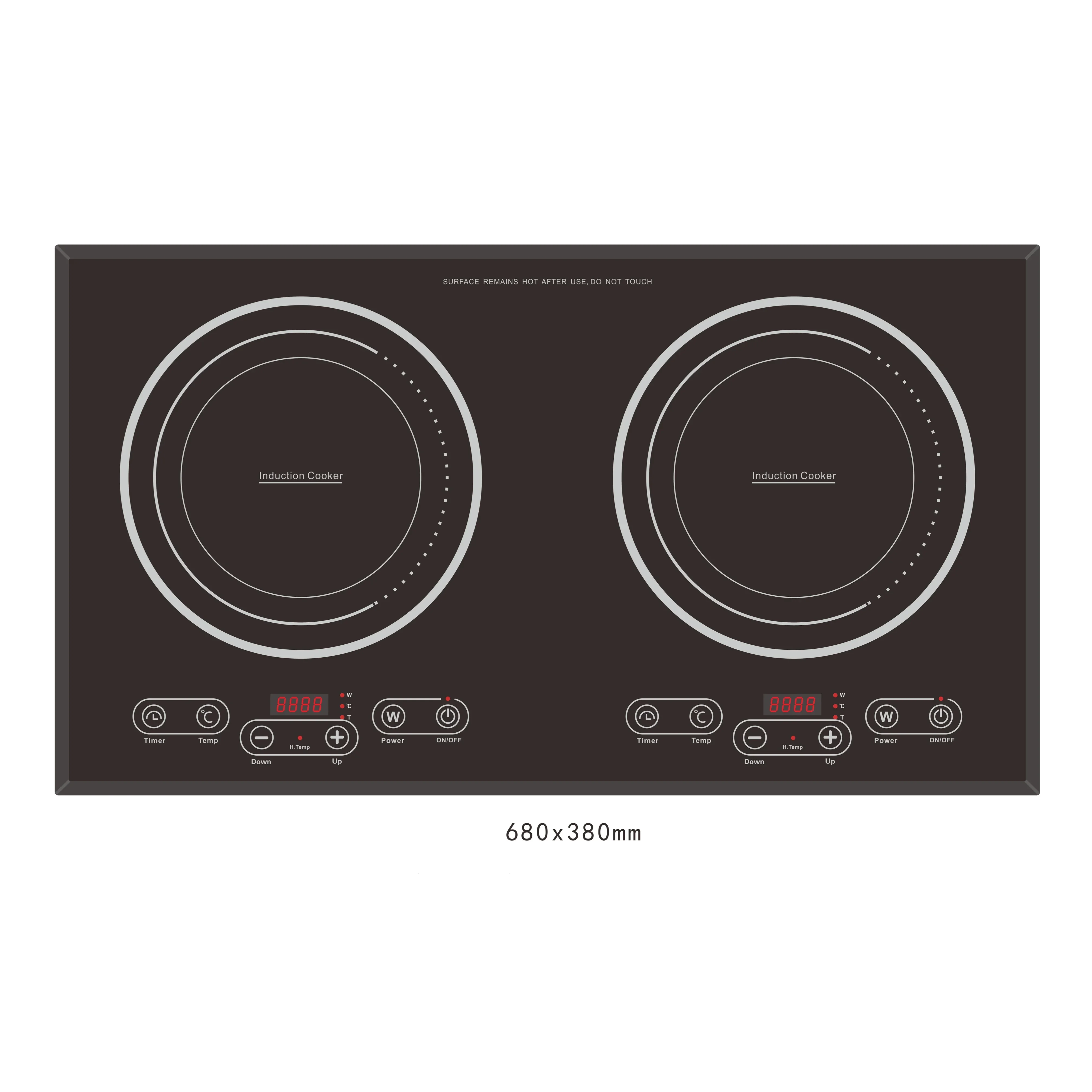 Excellent quality and good price double burner induction cooker