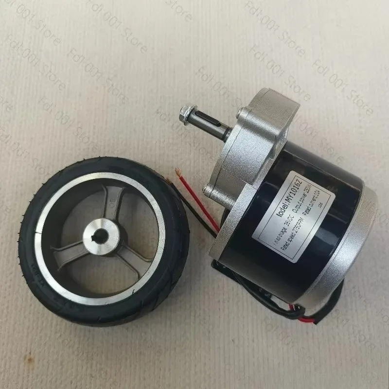 Flat Trolley Brushed Reduction Motor Wheel Assembly 36V250W Modified Long Shaft