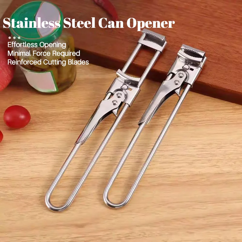 

New Wine Opener Easy Use Non-slip Stainless Steel Can Opener Adjustable Bottle Opener for Kitchen Accessories