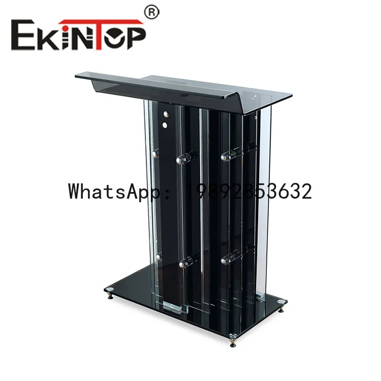 YFY Glass Conference Lecture Podium Welcome Chair Desk Hotel Reception Welcome Desk Master of Ceremony Teacher Lectern