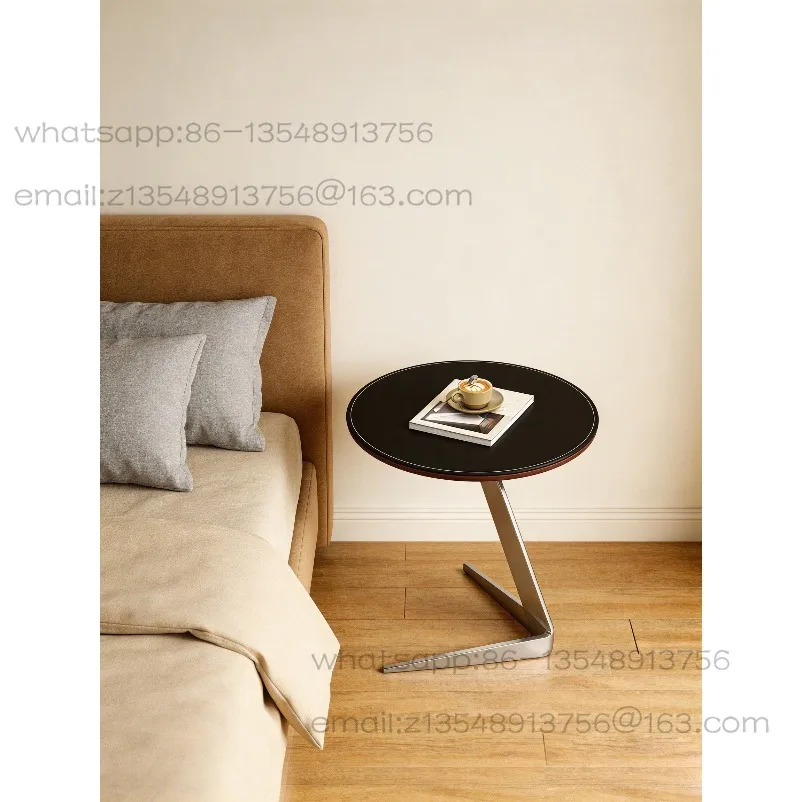 Minimalist round sofa edge corner few light luxury high-end small coffee table simple modern creativity