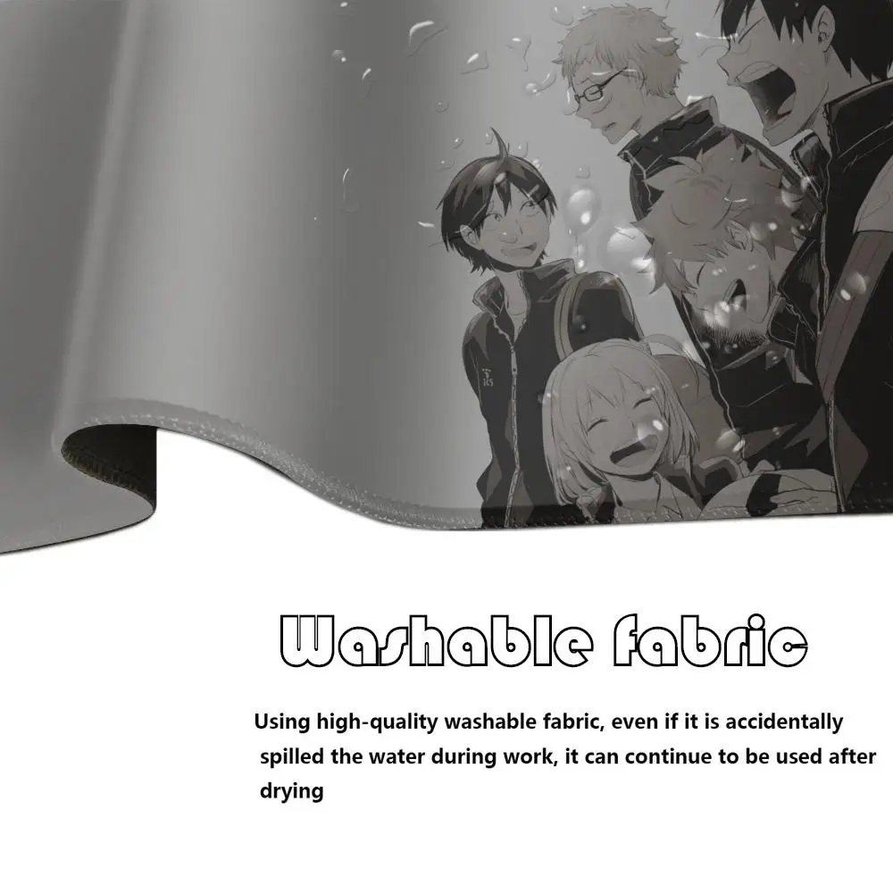 Simpatico tappetino per mouse Anime Haikyuu Tappetino per mouse piccolo LockEdge per giocatori Tappetino per scrivania per computer Gomma antiscivolo rettangolare