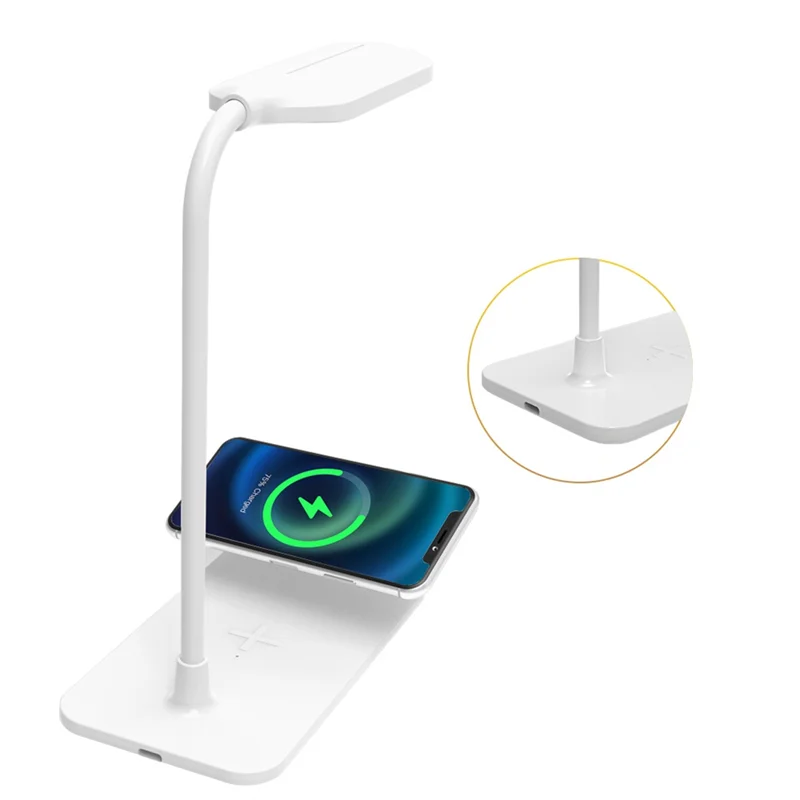 

A51M-15W LED Desk Lamp Wireless Charging Desk Lamp Adjustable Light Eye Protection Desk Lamp Flexible Touch Activated Black