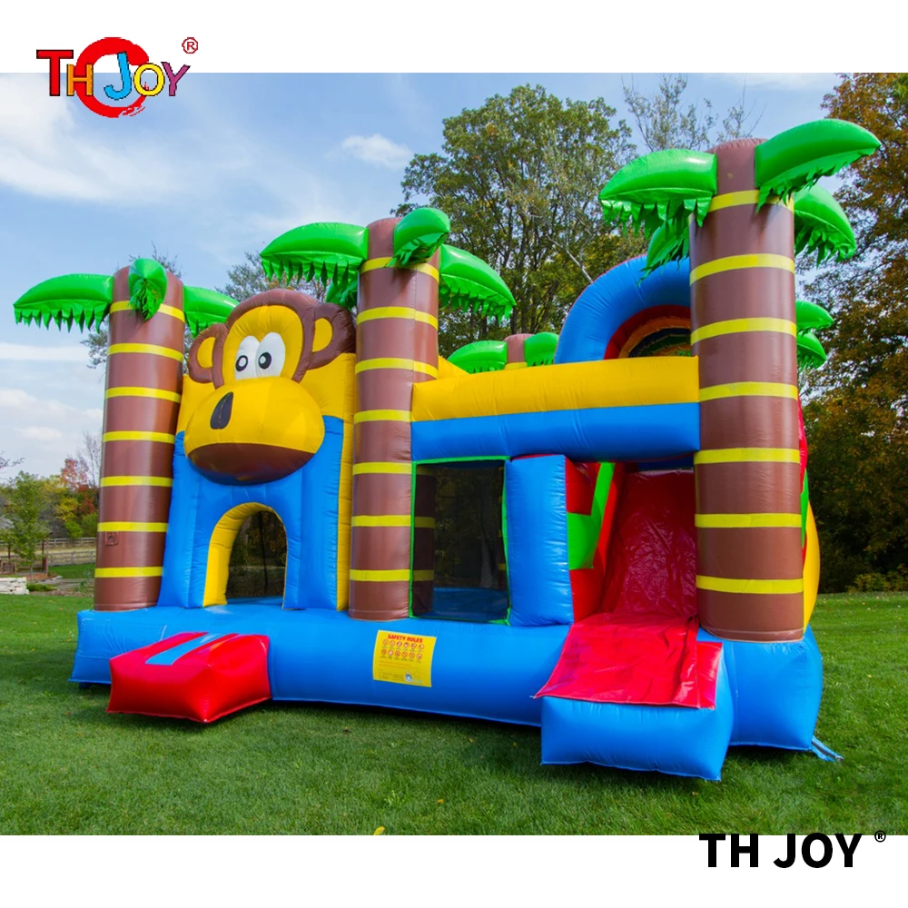 kids commercial forest monkey inflatable bouncy castle,jumping castle,Inflatable castle,inflatable slide and Bounce House Combos