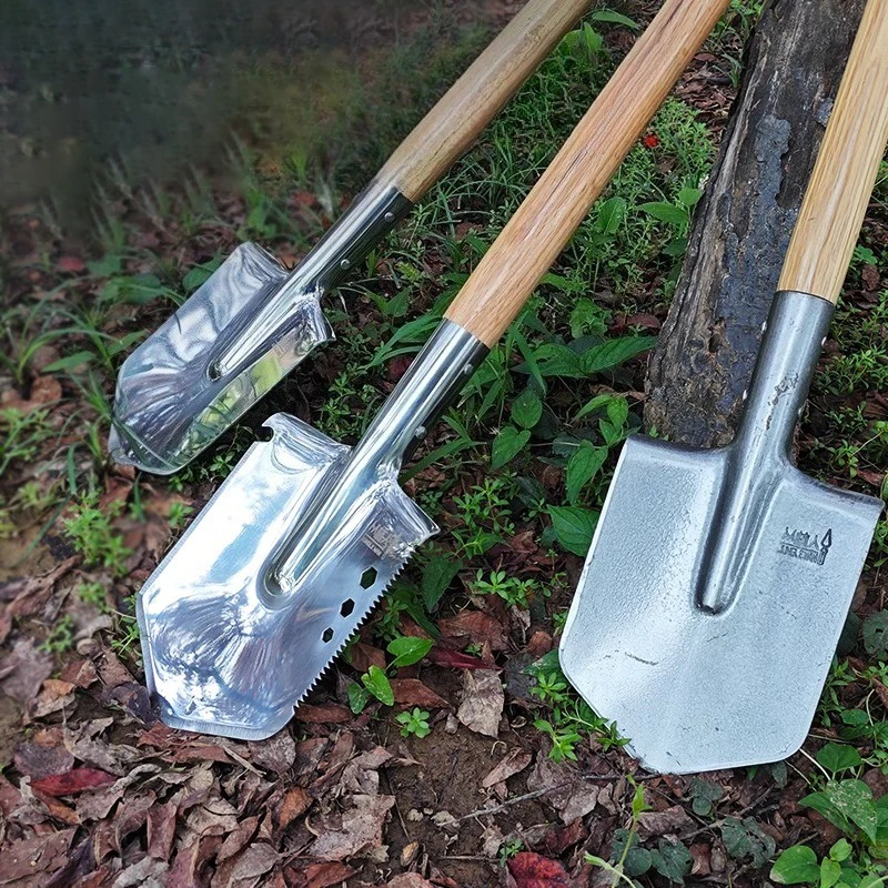 

Extended Handle Engineer Shovel Thickened Garden Spade Outdoor Camping Survival Shovel Vehicle Mounted 85cm Pointed Shovels