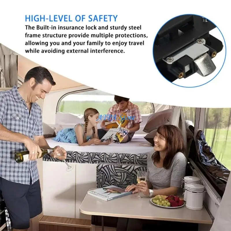 

U13C Strong Plastic & Alloy Lock Universal Door Lock Vibration Resistant Locking for Camping Trailers Marine Doors