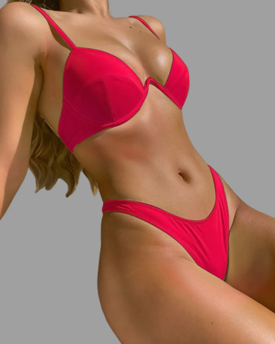 

Ellolace Swimwear Bikini Women's Swimsuits Low Waist Ladies Deep-v Swimwear Bikini 2020 Woman Holiday Brazilian Biquini