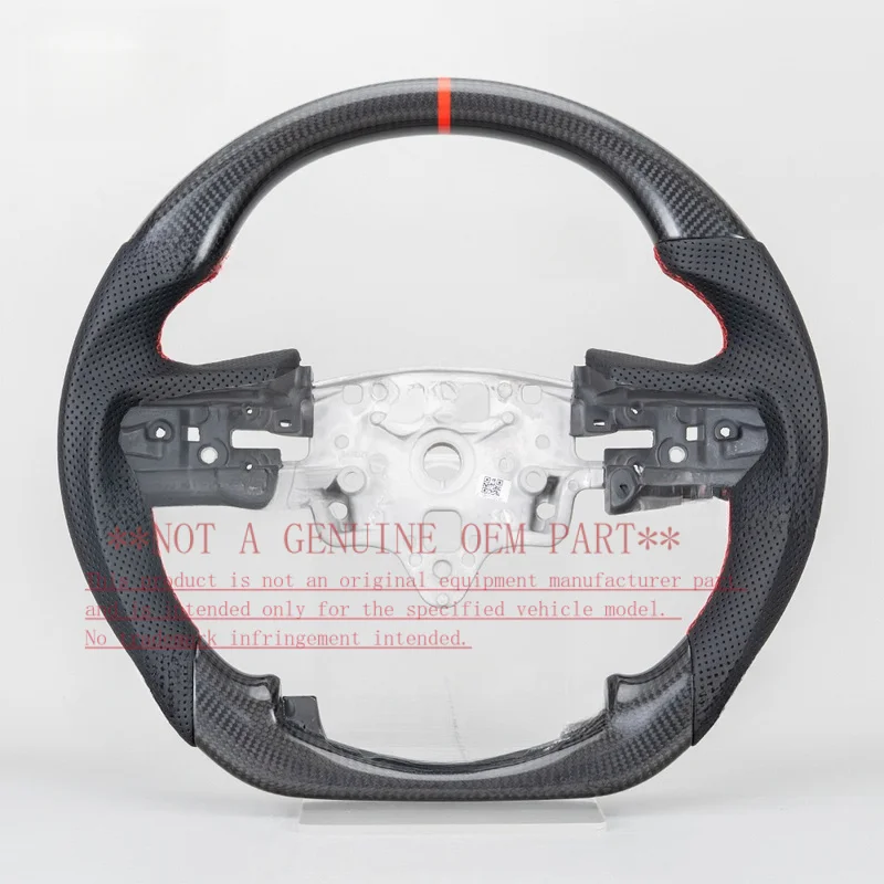 For Chevrolet Steering Wheel Horn Cover 19-25 Silverado 1500 Real Carbon Fiber D Shape Horn Shell Decorative Cover