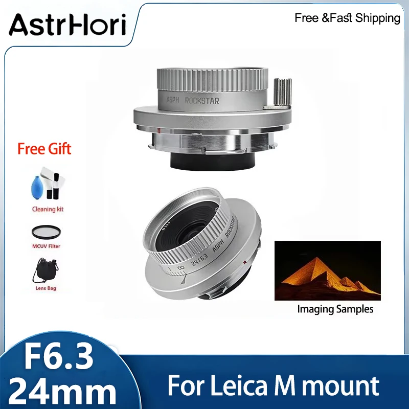 AstrHori 24mm F6.3 Full Frame Manual Focus Linkage Ranging Prime Hyperfocal Pancake Lens for Leica M Mount M1 M2 M3 M5 M10