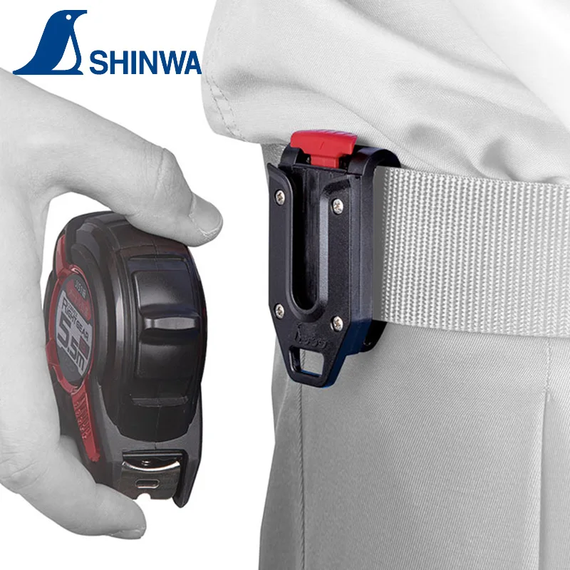SHINWA Tape Measure Hanger 80825 Magnetic Belt Buckle Clip 80831 Button Type Anti-drop MAG-LOCK Belt Clip 1PCS