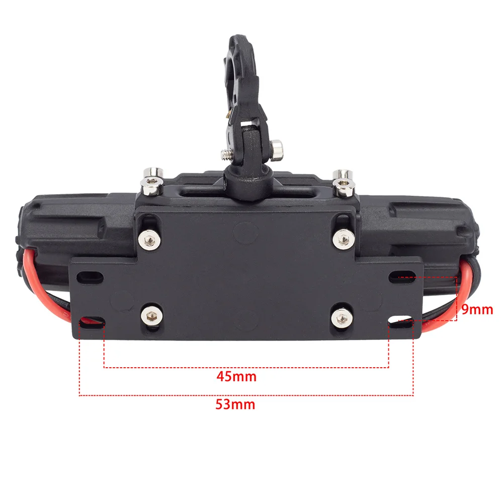 

TNKIG-Metal Double Motor Simulated Winch For 1/10 RC Crawler Car Axial SCX10 TRAXXAS TRX4 D90 KM2 Upgrade Parts Accessories
