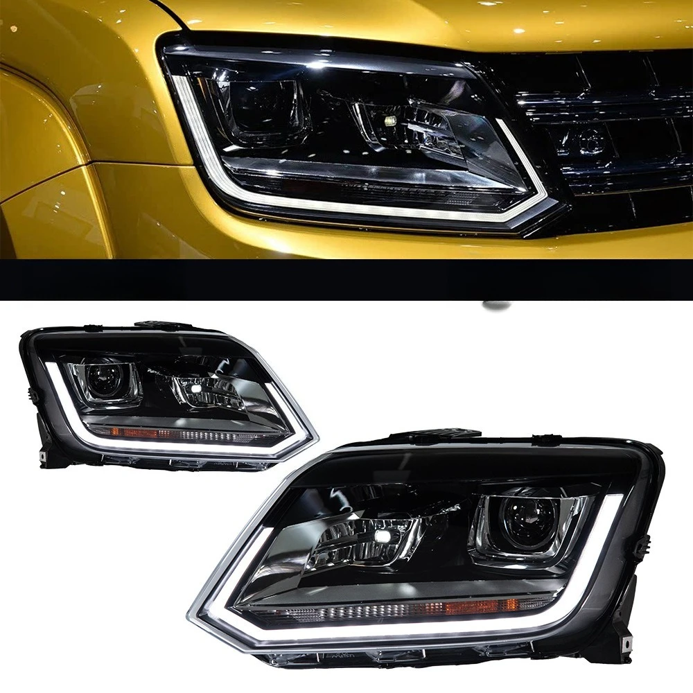 Applicable to pickup headlight assembly day running lights, turn signals, lenses, headlights, LEDs