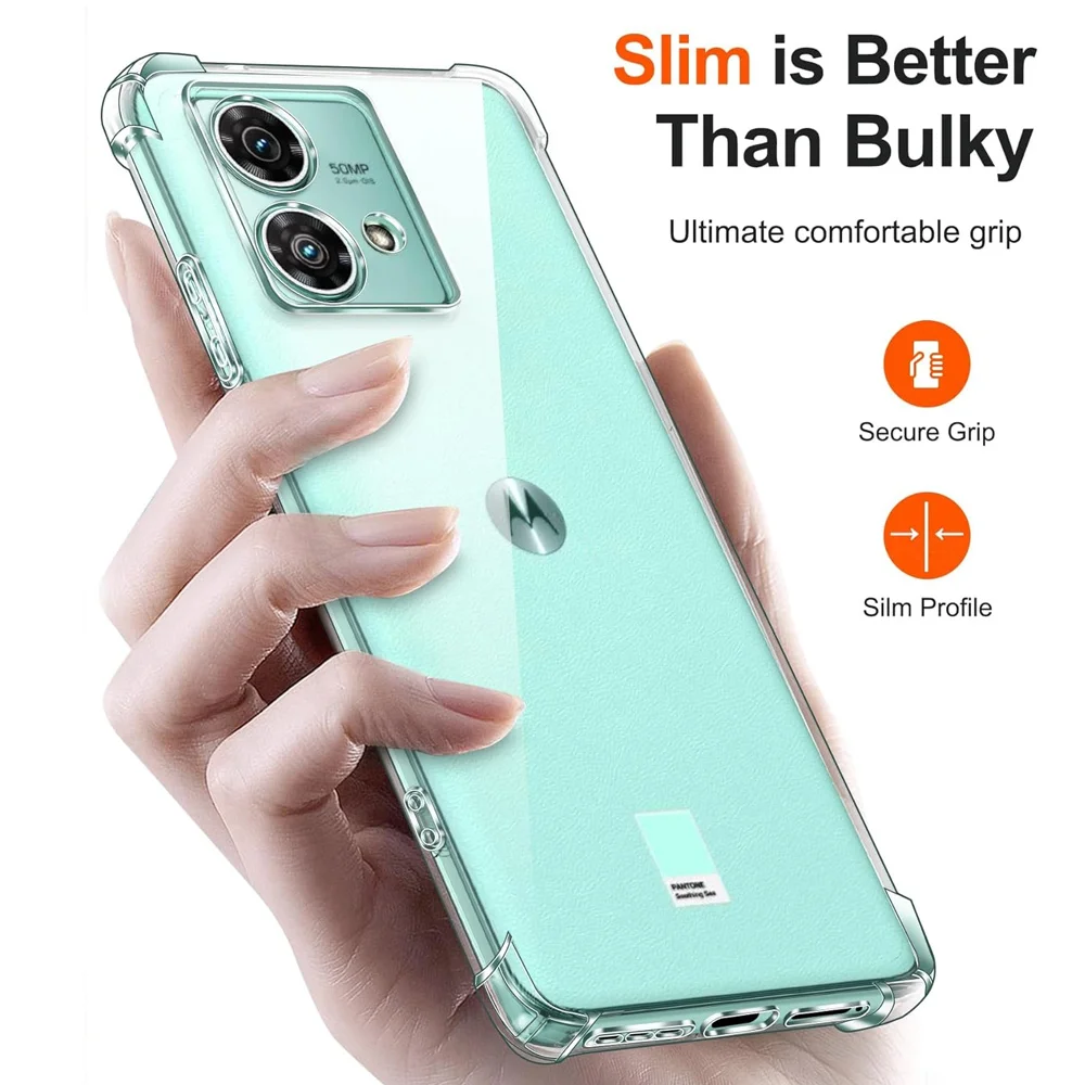 حافظة ناعمة شفافة لهاتف موتورولا إيدج 40 نيو درع غطاء مقاوم للصدمات Coque Moto Edge60 Fusion Edge50 50 60 Pro 5G ممتص الصدمات