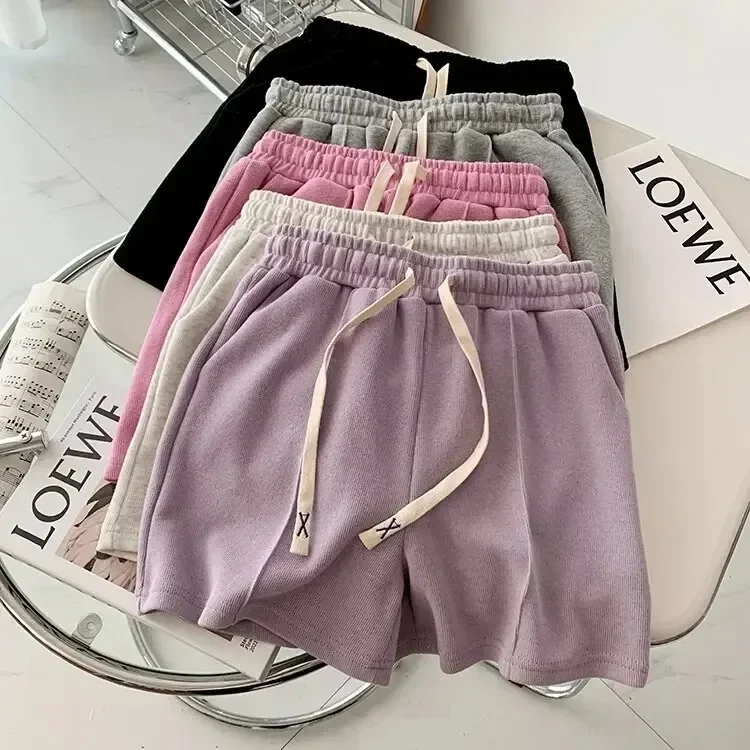 Summer Shorts Casual Pink Sports Shorts Summer Thin Women\'s Petite Trendy Loose-fit Sweatpants Jogger Pants