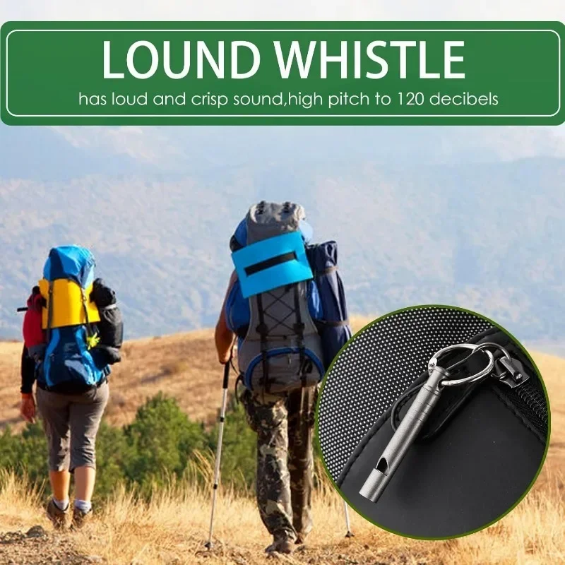 

High Emergency Whistle Outdoor Survival Safety Mini Whistle Edc Whistle Necklace Hiking Camping Trip Explore Survival Equipment