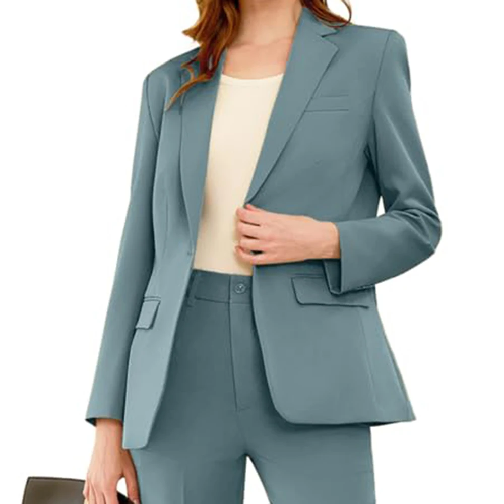

Women's 2 Piece Set Outfits Slim Fit Suit Blazer Pants Business Casual Elegant Blazer Pantsuit Customize