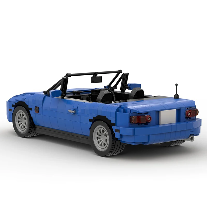 MOC Modern Brand MX-5 Car Building Blocks Set For Mazdal Blue Roadster High-Tech 1989 Vehicle Toys For Children Birthday Gifts