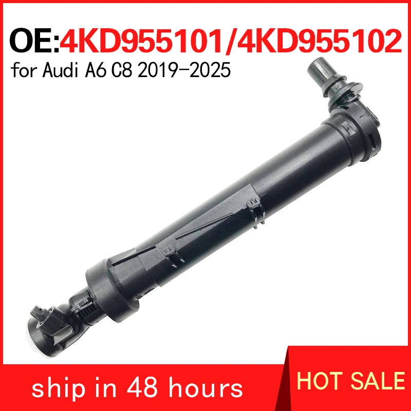 

4K0955101 4K0955102 For Audi A6 C8 2019-2025 Cleaning Device for Headlight Nozzle of Car Headlights Spray Gun
