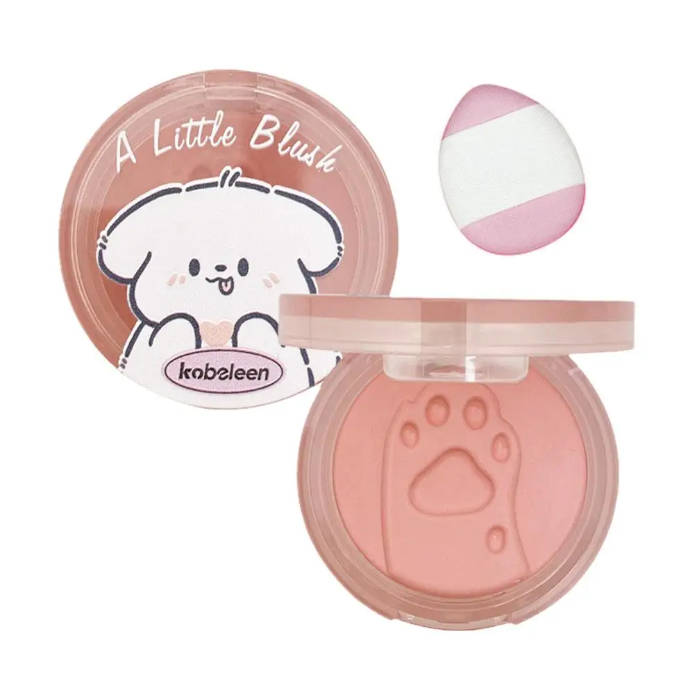 Blush de maquiagem para meninas, cosméticos de rosto longo, blush de bochecha, foot print, doce coreano, duradouro, fofo, O4w8