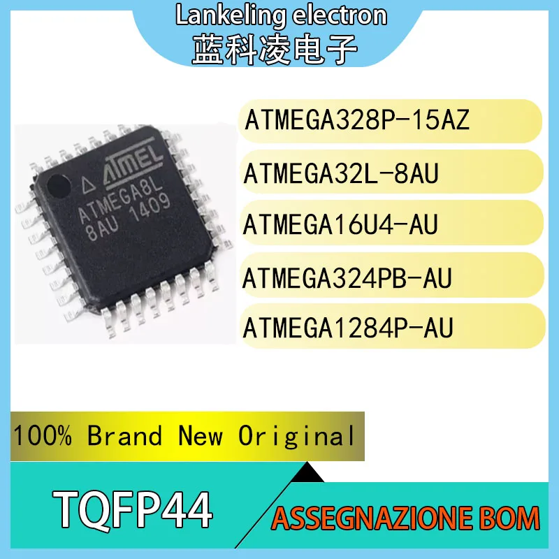 ATMEGA328P-15AZ ATMEGA32L-8AU ATMEGA16U4-AU ATMEGA324PB-AU ATMEGA1284P-AU 100% Brand New Original Chip IC TQFP44